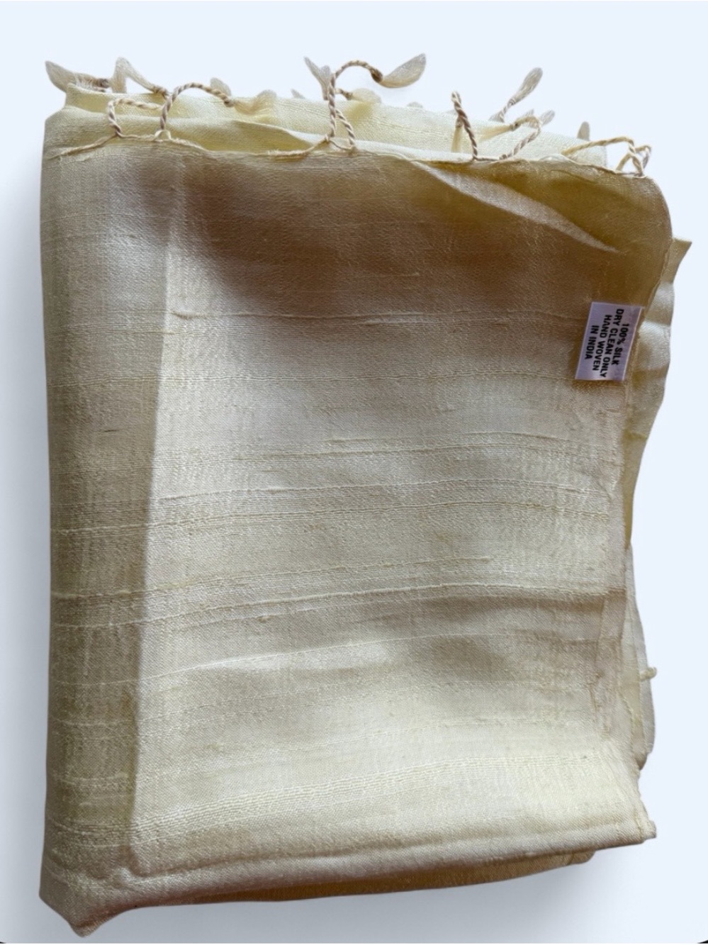 NEW 100% silk light yellow t Silk-lightweight scarf - Lightweight